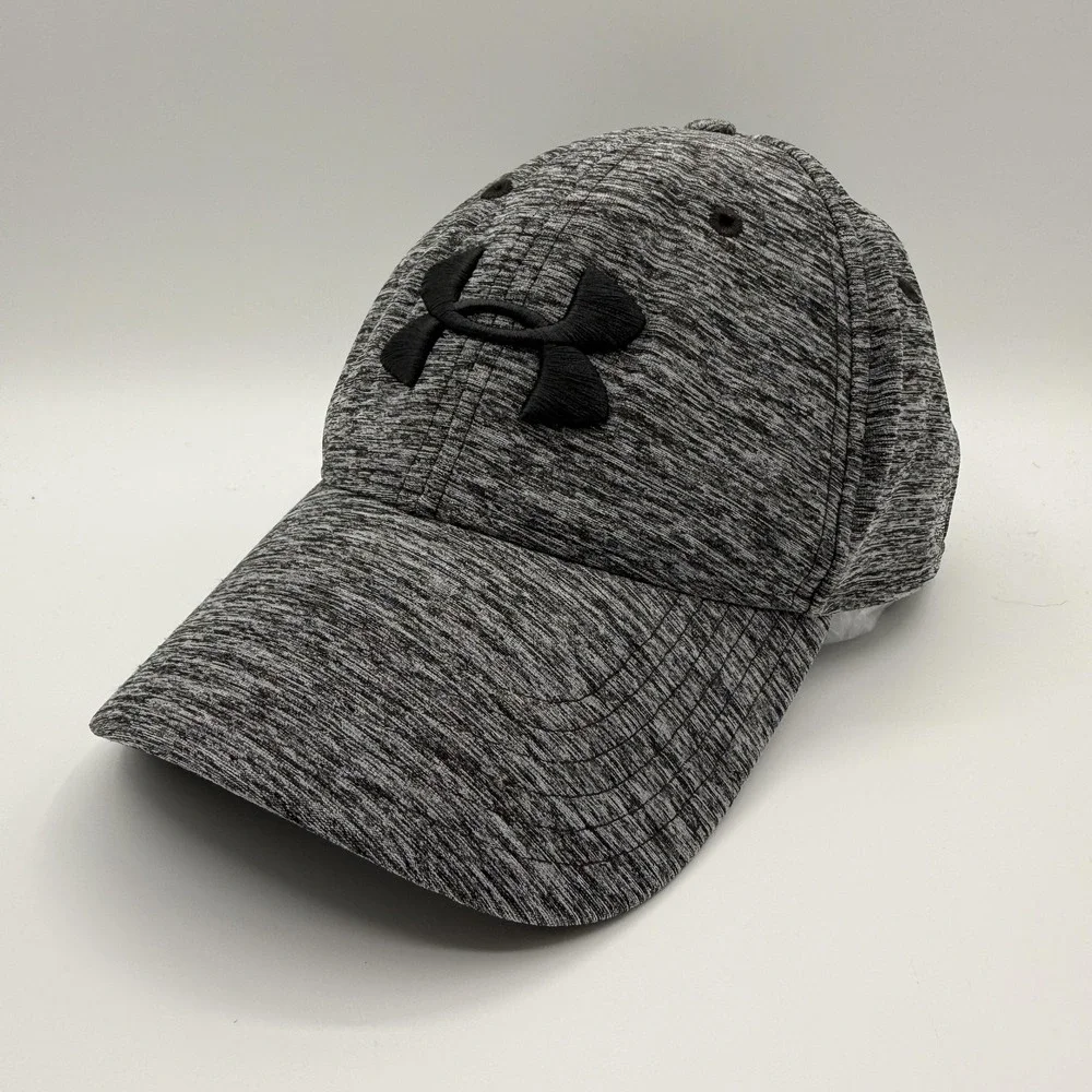 Under Armour Hat Cap Fitted Mens M/Large Gray Heathered Stretch‎ Baseball Sports